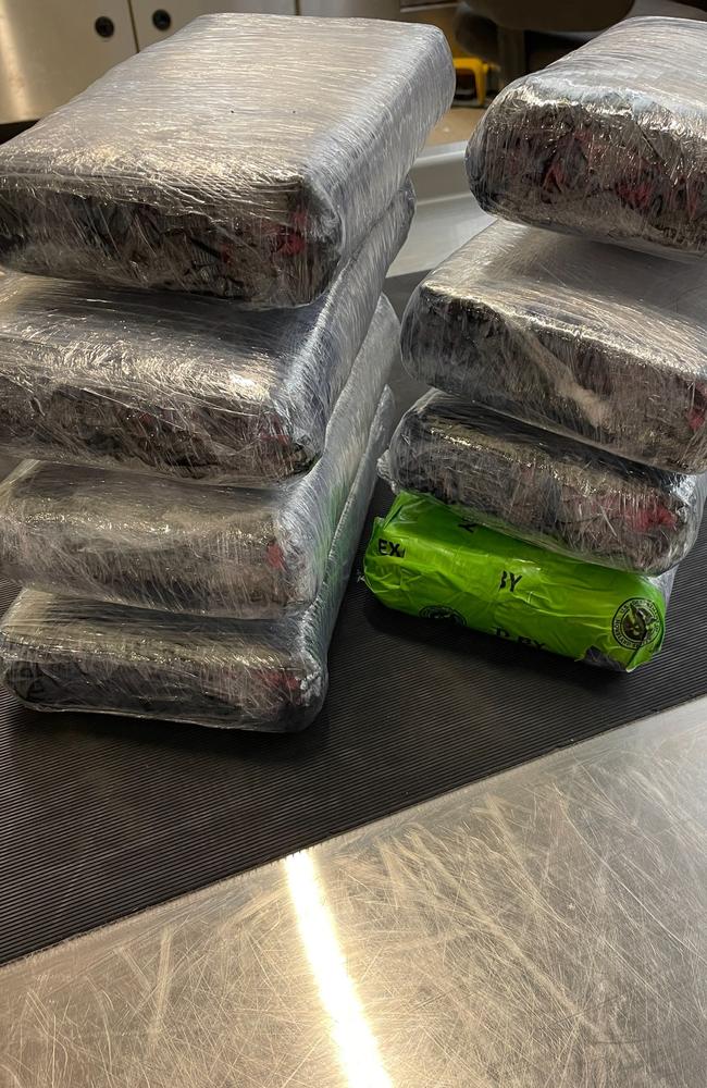 Police arrested four people in Melbourne after cocaine was allegedly found inside clothing. Picture: Australian Federal Police