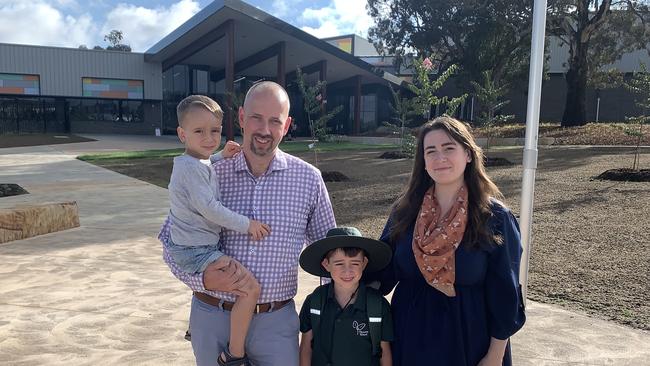 The Ward family is one of the first to enrol their children into Throsby School. Picture: Julia Kanapathippillai