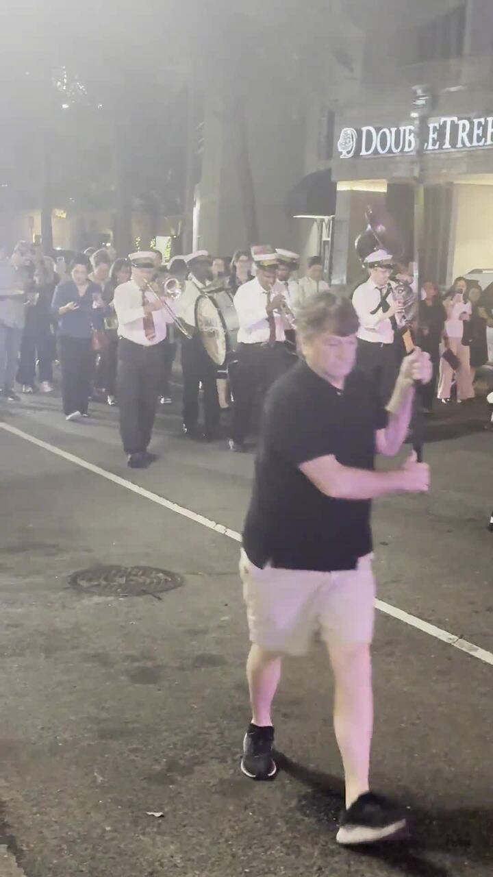 Second line parade in New Orleans