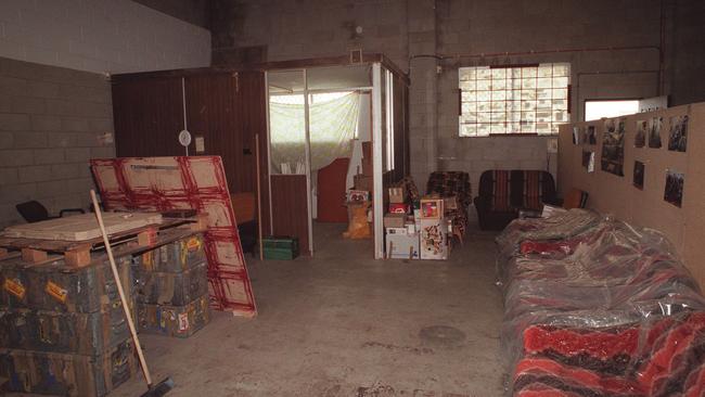 Killing floor: The workshop where Les Knowles and Tim Richards met their deaths.