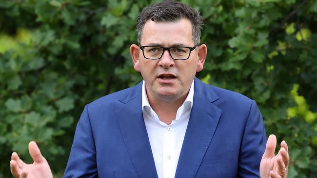 Victorian Premier Dan Andrews announces Victoria will be bidding for the 2026 Commonwealth Games, to be predominantly held in regional Victoria. Picture: Ian Currie.