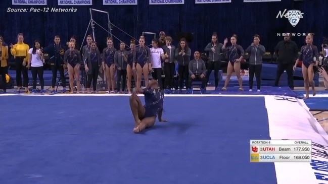 UCLA gymnast goes viral