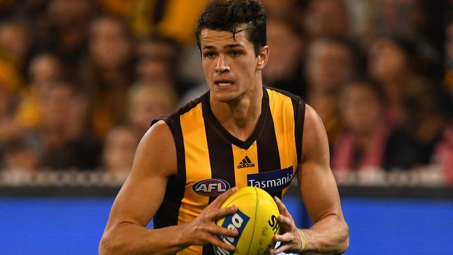 Former Hawthorn player Daniel Harford says the Hawks must sign Ryan Burton to a new deal. Picture: AAP Images