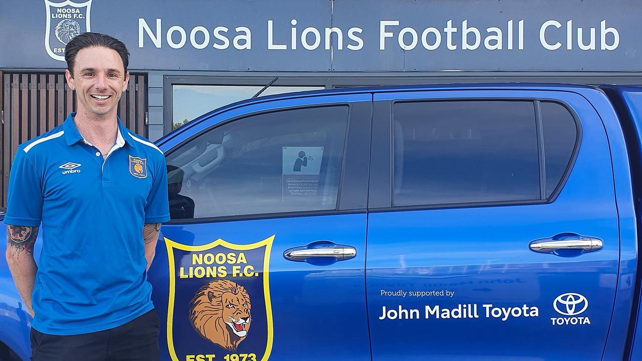 Noosa Lions Football Club Senior men's coach Ben Amson.