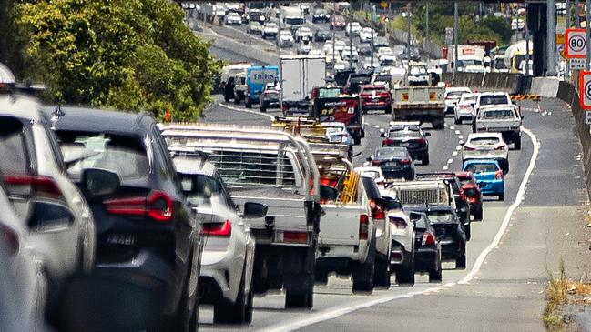 Motorists commuting in Brisbane spend as many as 84 hours a year stuck in traffic. File picture: Nigel Hallett