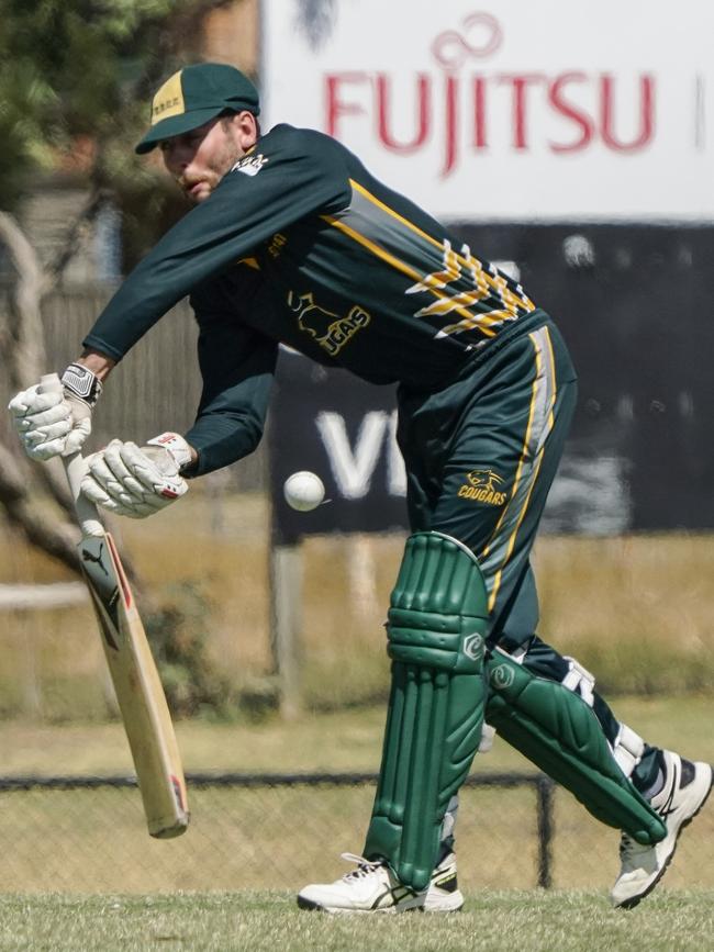 MPCA: Gordon Waterfall batting for Carrum Downs. Picture: Valeriu Campan