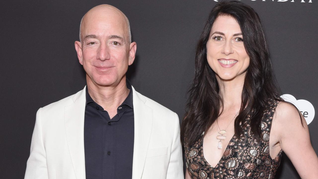 Jeff Bezos and MacKenzie Bezos divorced in 2019 after 25 years together. Picture: Presley Ann / Getty Images North America / AFP