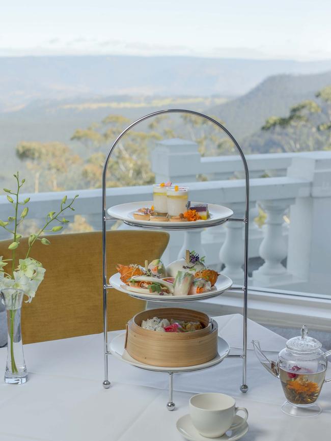 Food and views at the Hydro Majestic Hotel in the Blue Mountains. Picture: Supplied