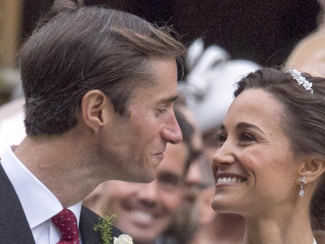 ENGLEFIELD GREEN, ENGLAND - MAY 20: Pippa Middleton and James Matthews smile  after their wedding at St Mark's Church on May 20, 2017 in Englefield, England.(Photo by Arthur Edwards - WPA Pool/Getty Images)