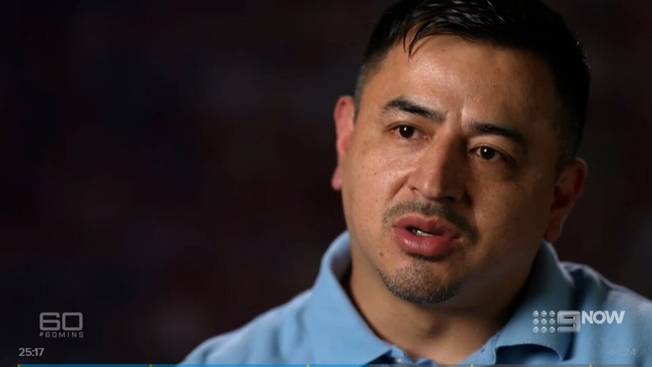 Another whistleblower, Santiago Paredes, also exposed the alleged unsafe practices of the company. He was a former quality inspector for Boeing’s main supplier, Spirit AeroSystems. Picture: 60 Minutes