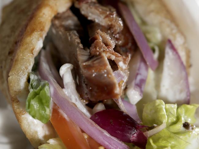 Lamb gyros in  Pita at  Fetta's Greek Taverna. PICTURE: ANNA ROGERS