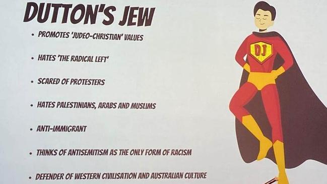 Footage from a QUT event showed Sarah Schwartz, who leads the controversial left-wing Jewish Council of Australia, speaking about “Dutton’s Jew”, accusing the Opposition Leader Peter Dutton of politicising the Jewish community.