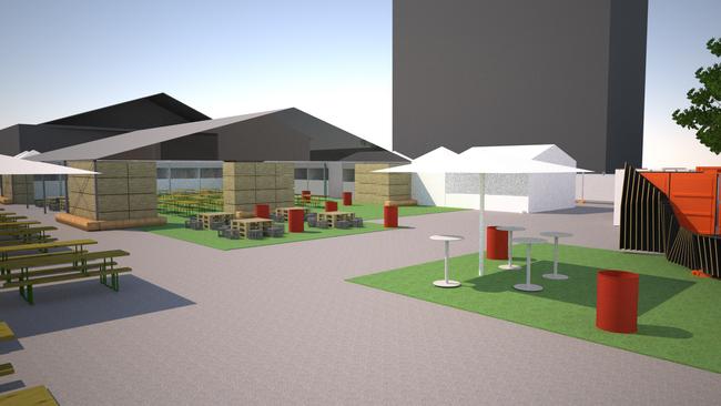 An artist’s impression of the new-look Taste of Tasmania outdoor “Paddock”.