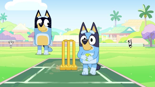 Bluey scene from the episode Cricket in season three. Picture: ABC