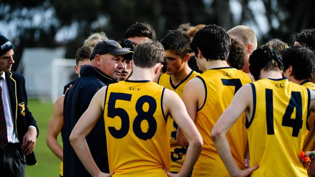 Scotch College coach Nathan Eagleton. Picture: AAP/Morgan Sette