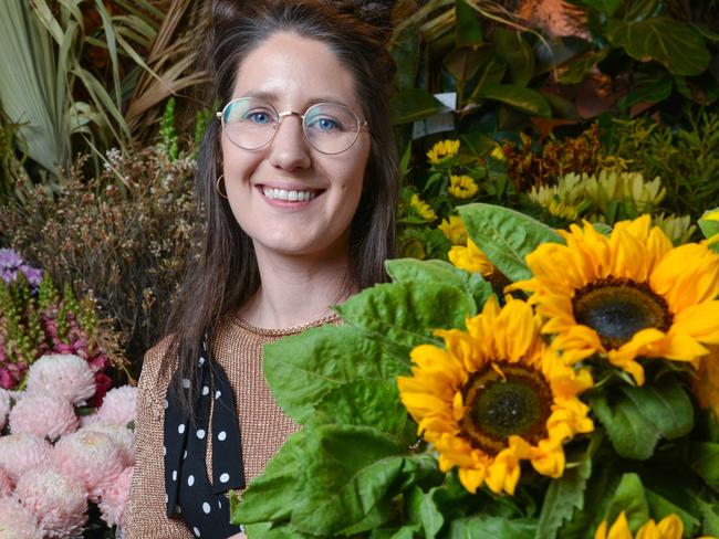 Florist Bonnie Muir from East End Flower Market in Halifax St has been voted one of SA's best florists, Sept 4, 2020. Picture: Brenton Edwards