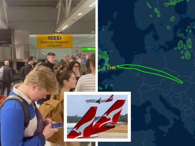 A Qantas flight sparked mayhem at Heathrow airport after passengers were left stranded for 24 hours. Picture: Supplied / NCA Newswire