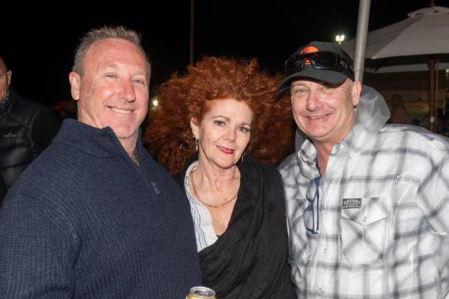 Wayne Pond, Lisa Pond and Steve Marlow at Legends on the Lawn at Harrup Park Country Club.Picture: Michaela Harlow