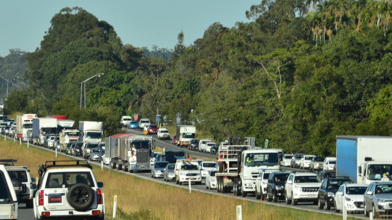 Traffic congestion on the Bruce Highway.