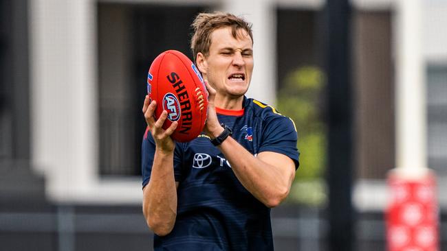 Jordan Dawson at Crows training.