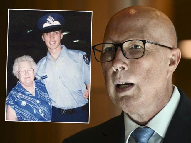 Peter Dutton will channel his experience as a Queensland cop as he makes crime an election platform. Pictures: News Corp/Supplied