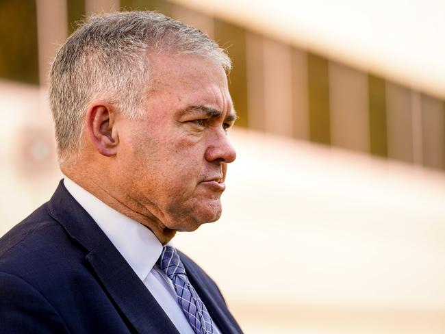 COVID - Phase 2a Vaccine Roll Out - Health Minister Stephen Wade talking to the media outside at the Women's and Children's Hospital in North Adelaide, Monday May 3, 2021 - pic Mike Burton