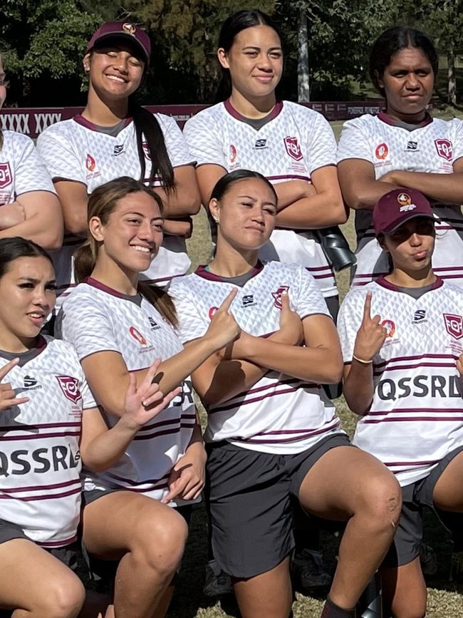 Members of the history making Qld schoolgirls side.