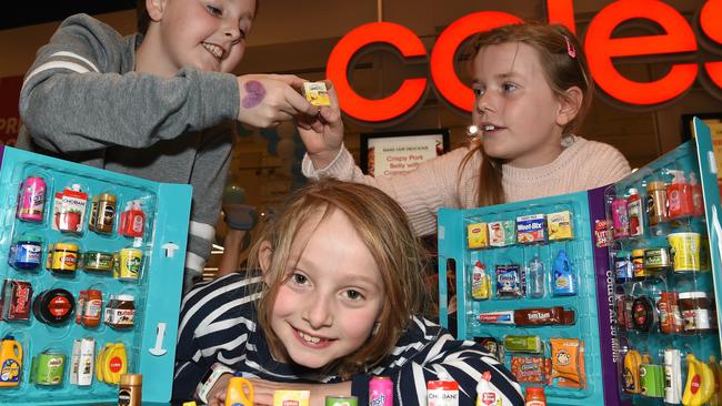 Audrey Henderson 9, Annalise Henderson, 7, and Abi Campbell, 8, were fans of the original campaign. Picture: Nicole Garmston