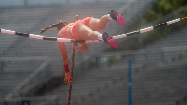 Action from the Queensland Athletics track and field championships at QSAC on Saturday March 15, 2025. Picture: Stephen Archer.