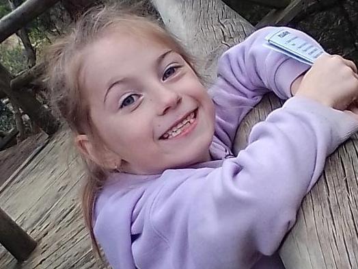 Grace, 8, rushed into her parents room to wake them. Picture: Supplied