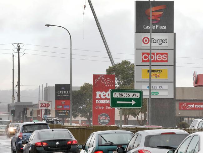 Castle plaza with heavy traffic on South Road.. 31 August 2018. (AAP Image/Dean Martin)