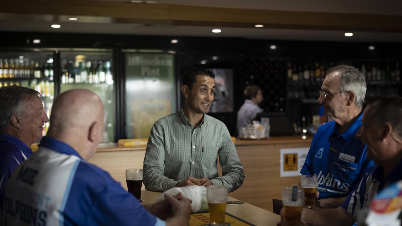 David Crisafulli at Paradise Point Bowls Club. Picture: Russell Shakespeare