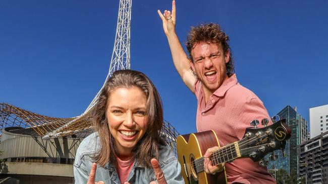 Sydney actor Christian Charisiou and co-star Teagan Wouters will star in The Wedding Singer. Picture: Tim Carrafa