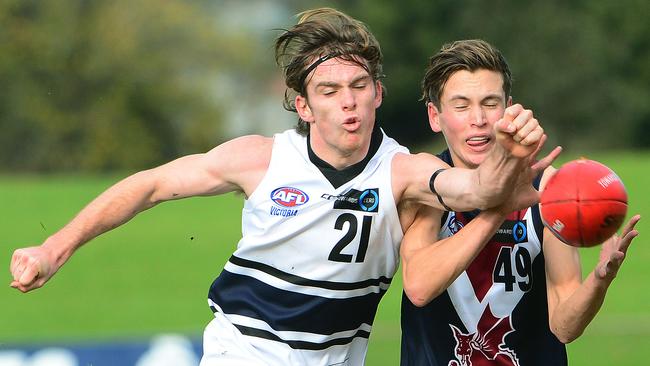 Northern Knights' Jake Bradley, the son of Carlton legend Craig, in TAC Cup action last year.