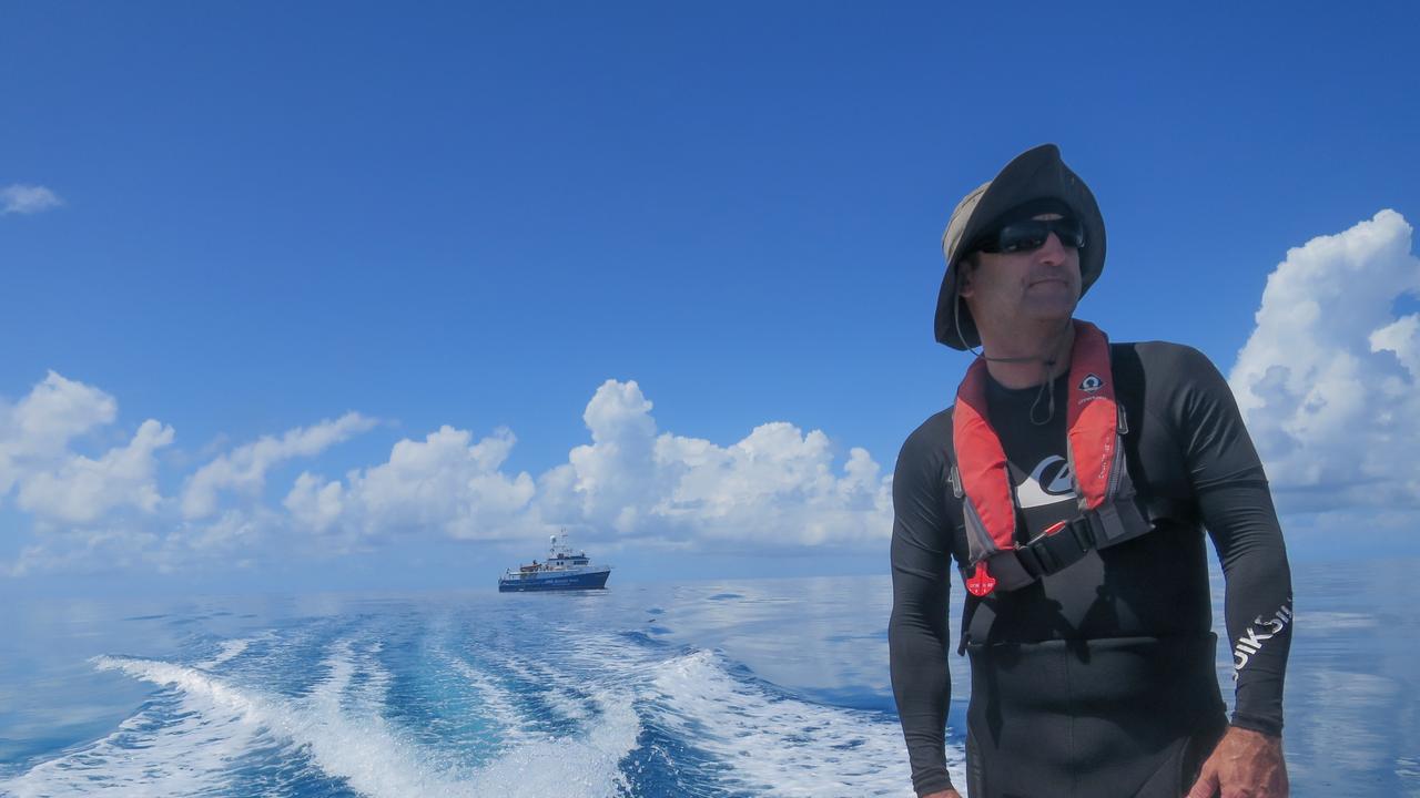 Australian Institute of Marine Science monitoring program team leader Dr Mike Emslie in the field on the Great Barrier Reef. Picture: Supplied