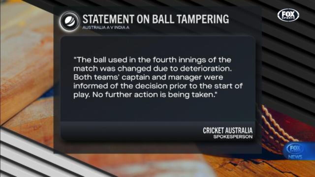 India A cleared of ball tampering claims