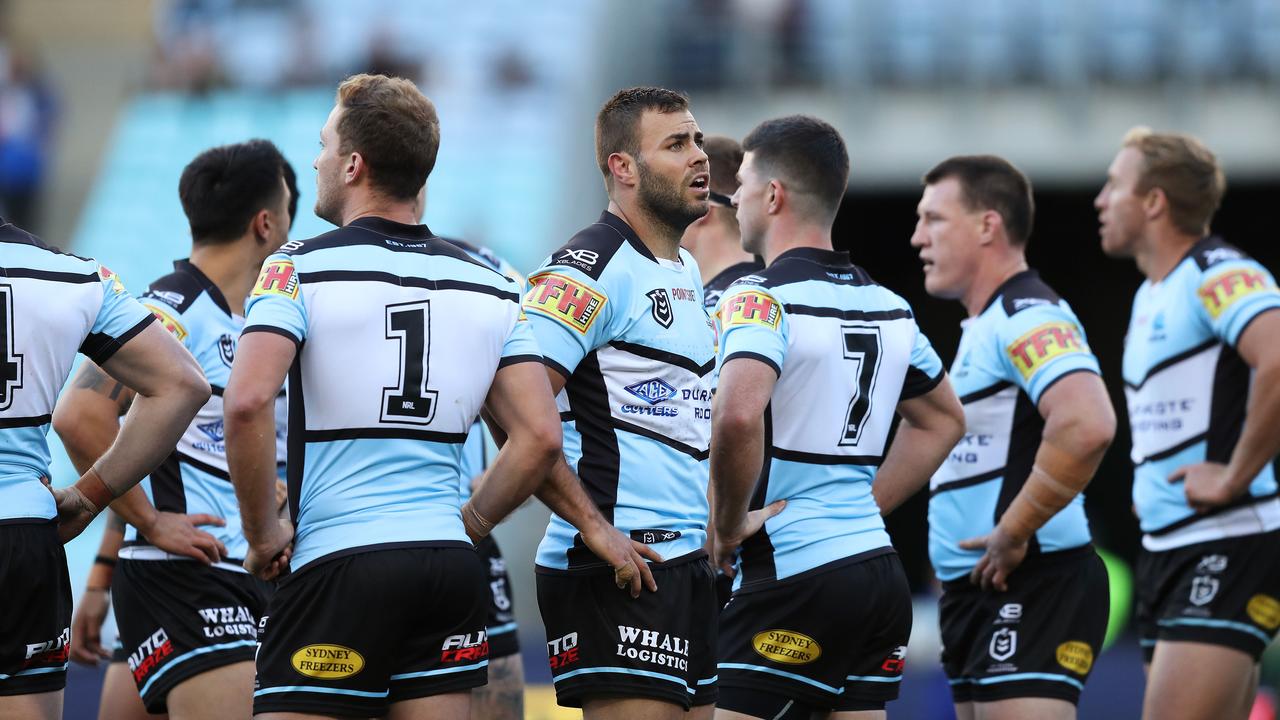 Cronulla's Wade Graham looks on during the loss to the Dogs