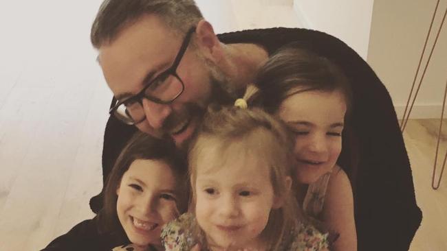 Darren Levin with his three daughters. (Pic: supplied)