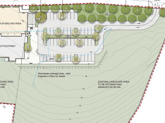 Plans have been changed to include one driveway access point from The Entrance Rd.