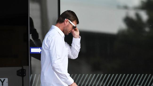 Beau James Crosby leaving Maroochydore Magistrates Court on Tuesday. Picture: Patrick Woods