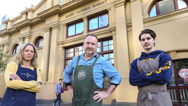 Queen Victoria Market traders are not happy that a safe injecting room may open nearby. Picture: Ian Currie