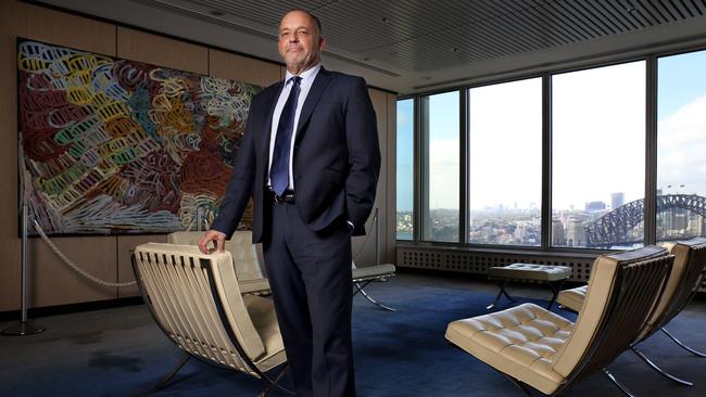 British philanthropist Sir Clive Cowdery at AMP's headquarters in Sydney. Picture: James Croucher