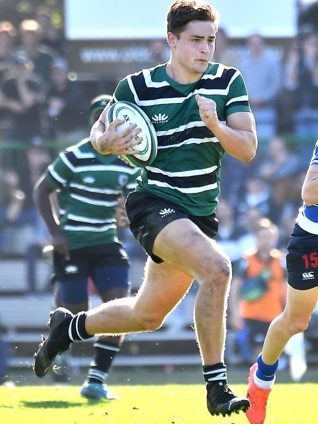 BBC player Xavier Rubens GPS first XV rugby between Nudgee and BBC Saturday August 6, 2022. Picture, John Gass