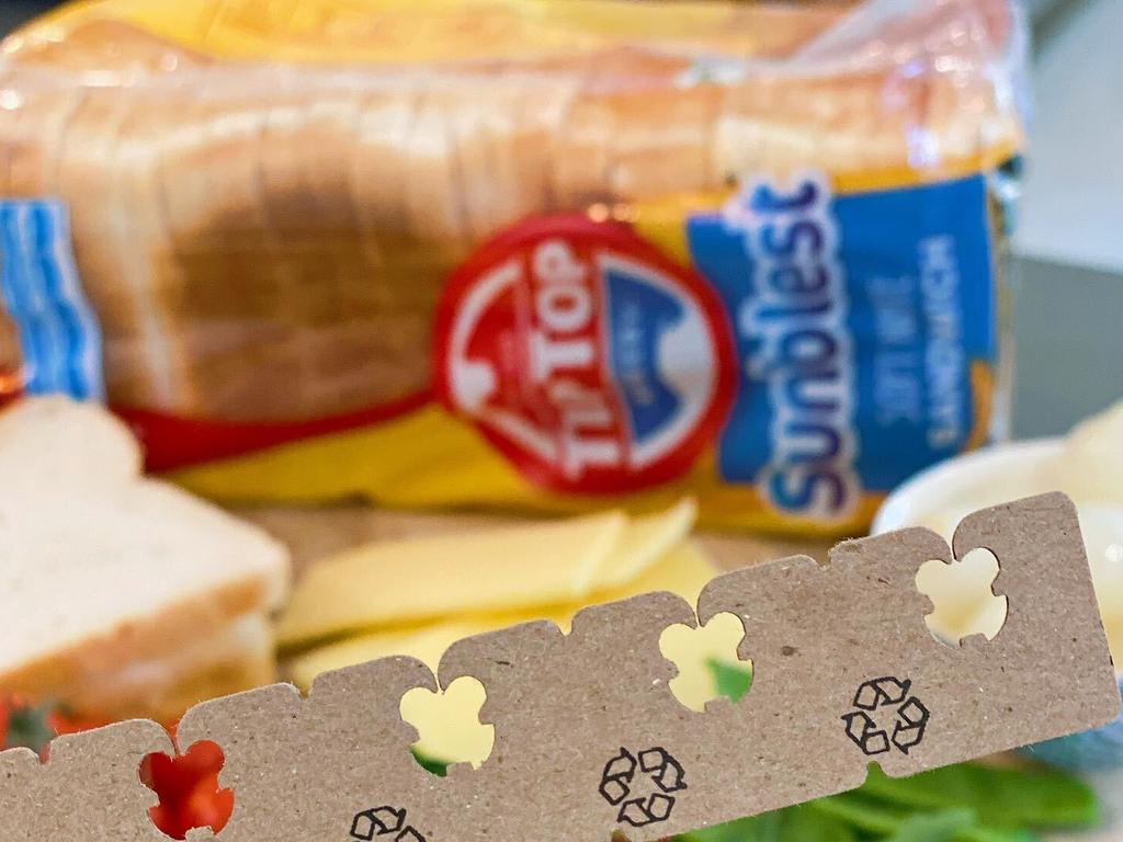 *** EMBARGOED UNTIL THURSDAY, NOVEMBER 26, 2020 -  SPEAK TO SA PIC DESK BEFORE USE ***   Tip Top announces a move to more sustainable packaging, introducing 100 per cent recycled and recyclable cardboard bread tags.