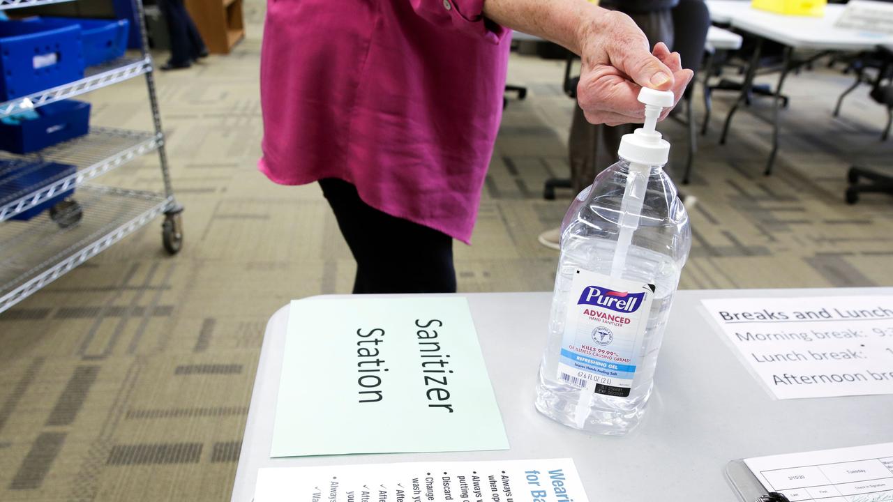 Sanitiser is not effective if your hands aren’t clean in the first place. Picture: Jason Redmond/AFP