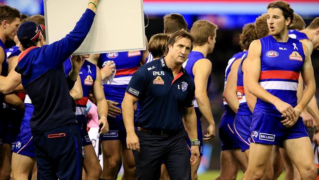 Luke Beveridge and the Bulldogs will play in the Grand Final this week. Picture: Wayne Ludbey