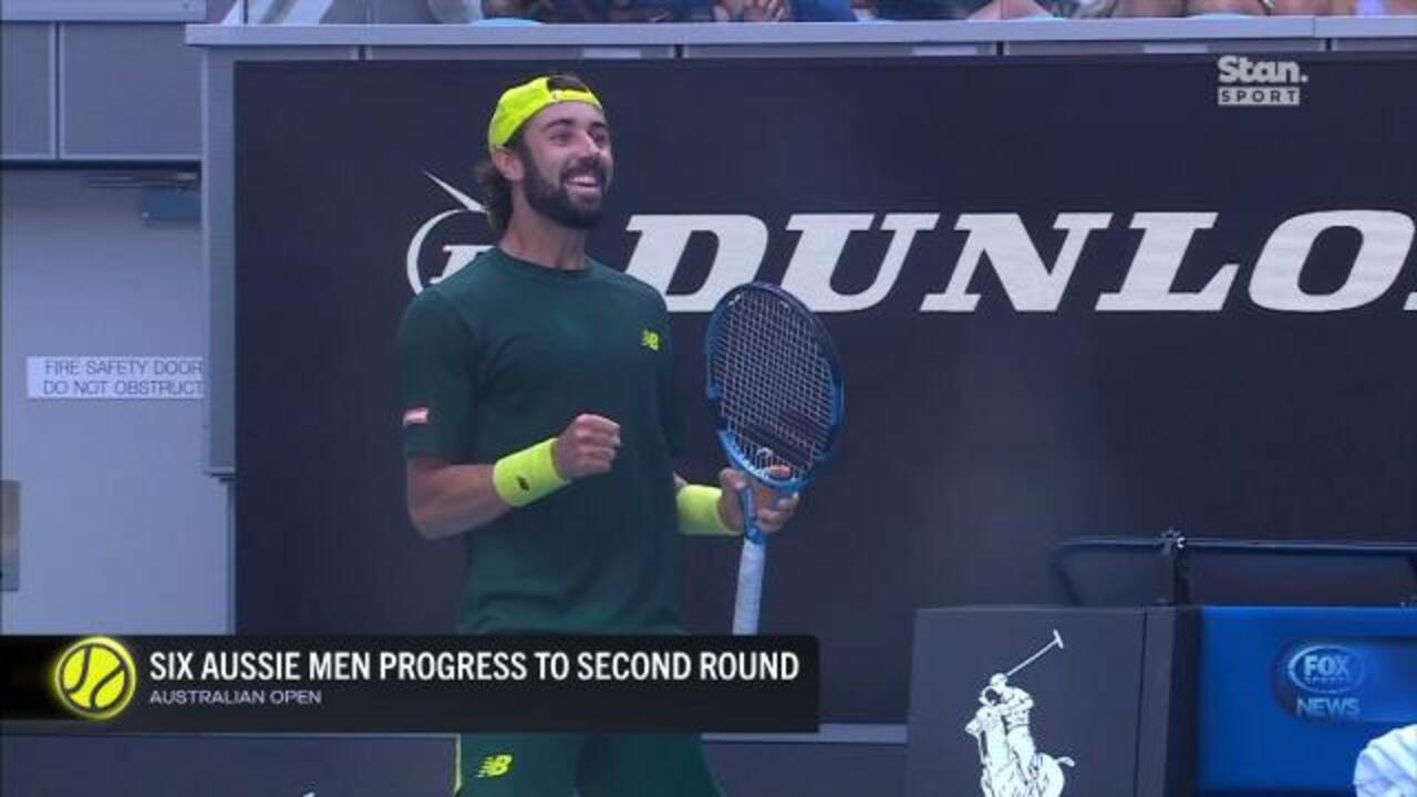 Aus Open Wrap: Six Aussie men progress!