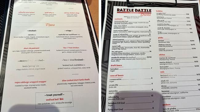 The Razzle Dazzle menu is great, but it's missing one thing...