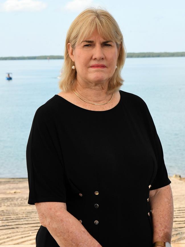 NT Development Minister Eva Lawler at East Arm where exploratory works have begun for the ship lift project. Picture: (A)manda Parkinson