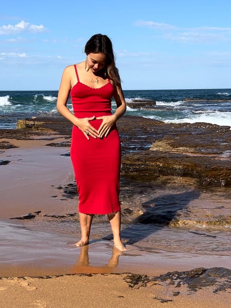 Liv Pavlov after falling pregnant in Sydney. Picture: Instagram